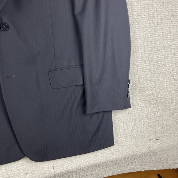 Canali x Harry Rosen Blazer Mens 54R Dark Black / Blue Wool Italy Made - Picture 6 of 16